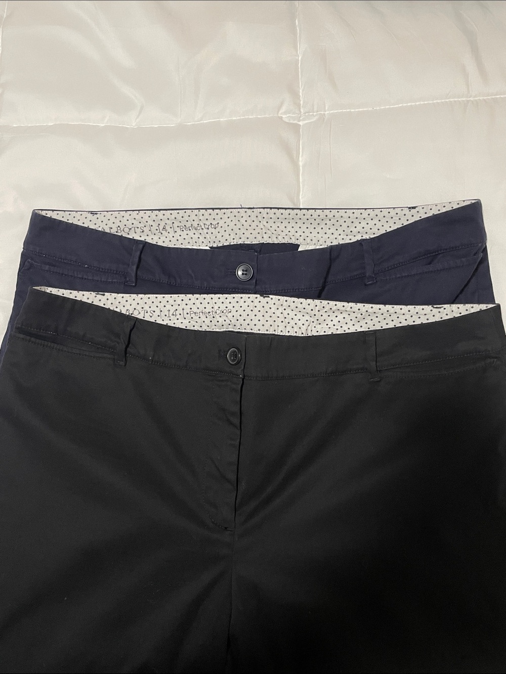 Talbots Black and Navy Capris